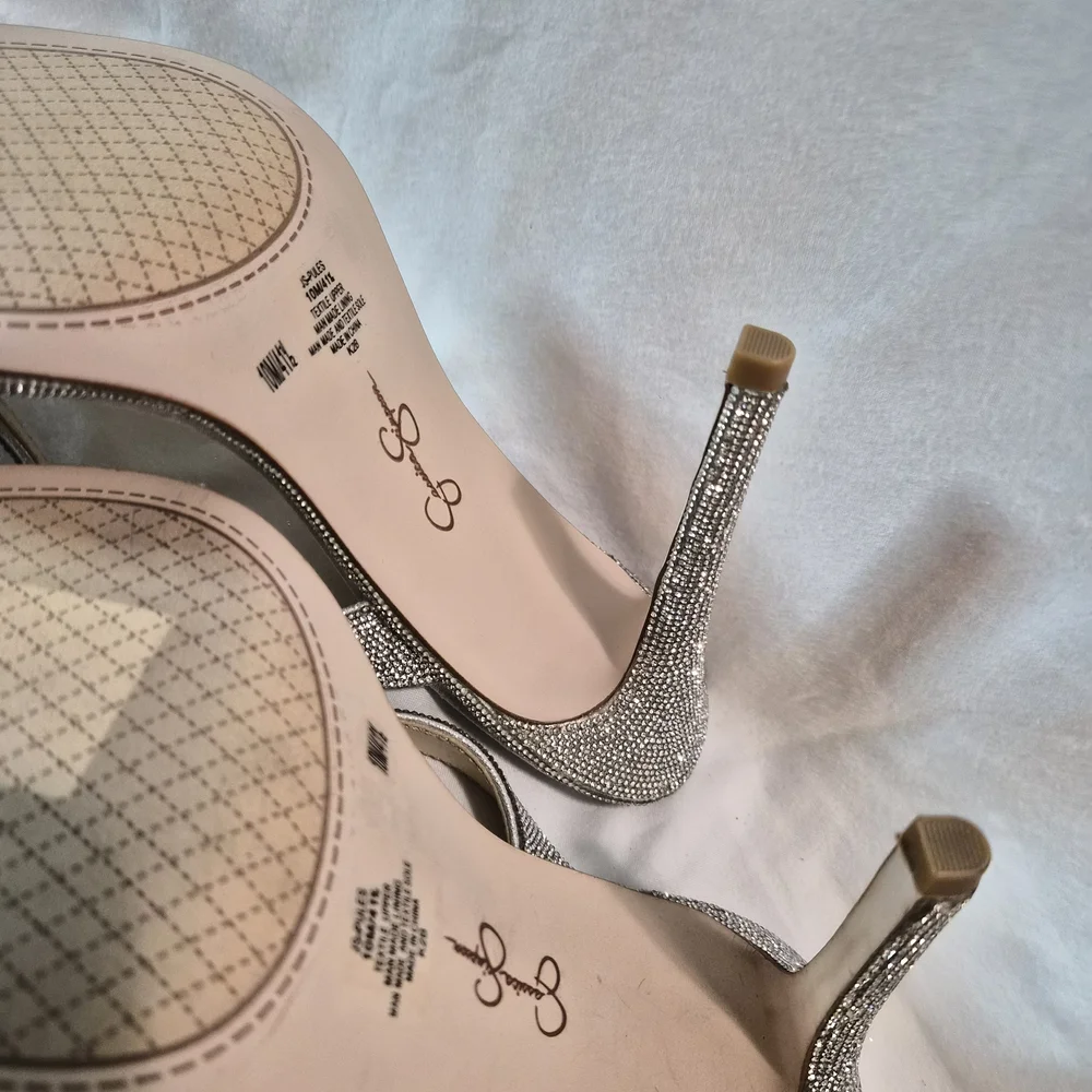 Elegant Silver Women's Heels